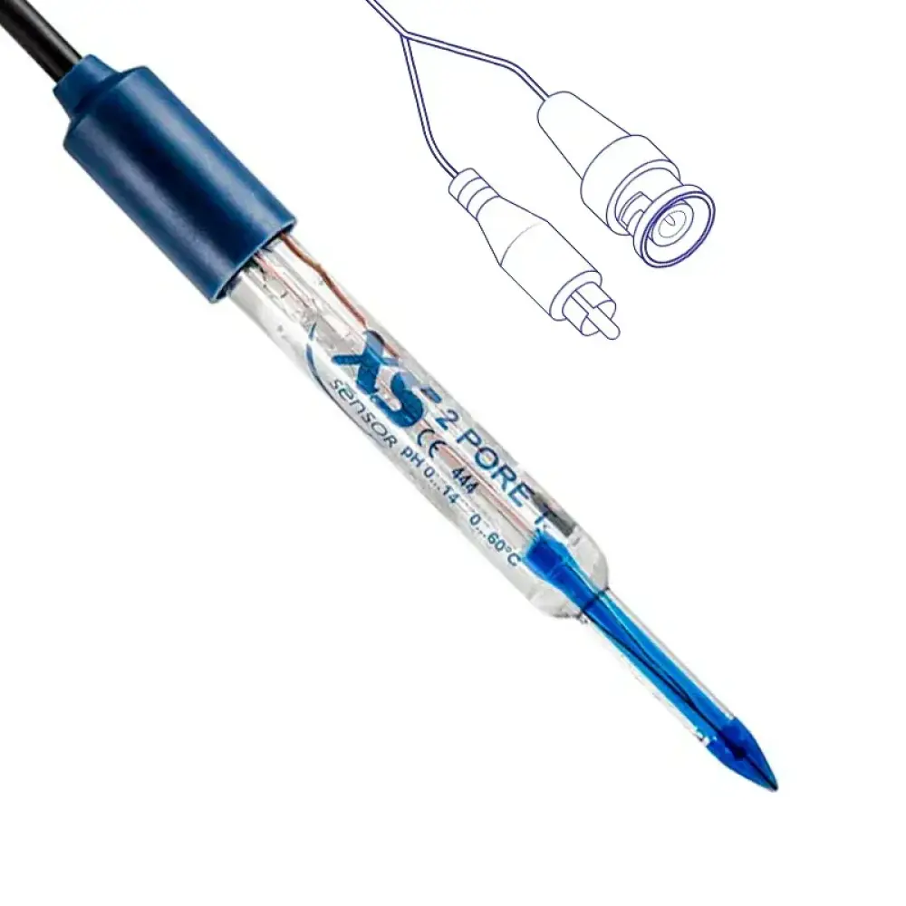 pH-електрод гострий з термодатчиком XS Sensor 2-Pore T NTC + BNC