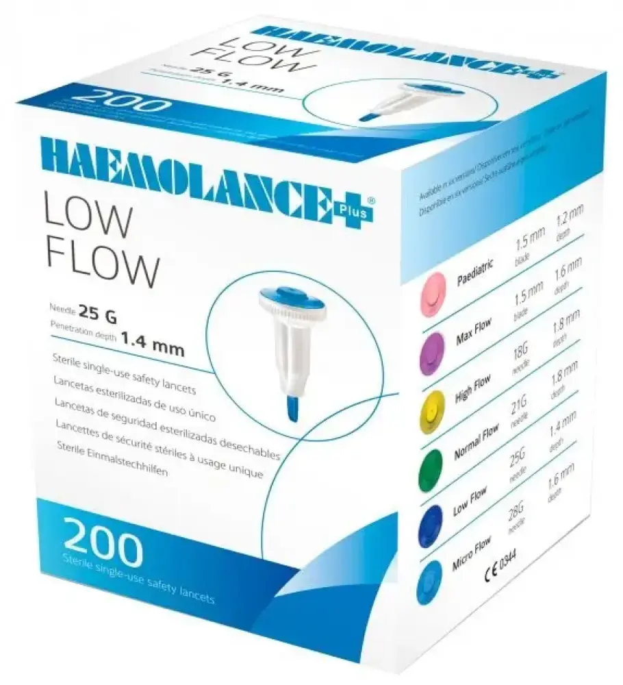 Ланцети одноразові HAEMOLANCE Plus LOW FLOW 