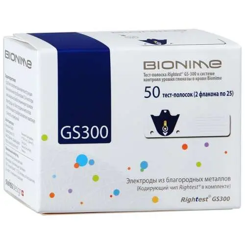 Тест-смужки Bionime Rightest GS300, 50 шт