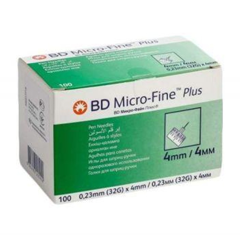 Голки для шприц-ручок BD Micro-Fine 4 мм, 100 шт