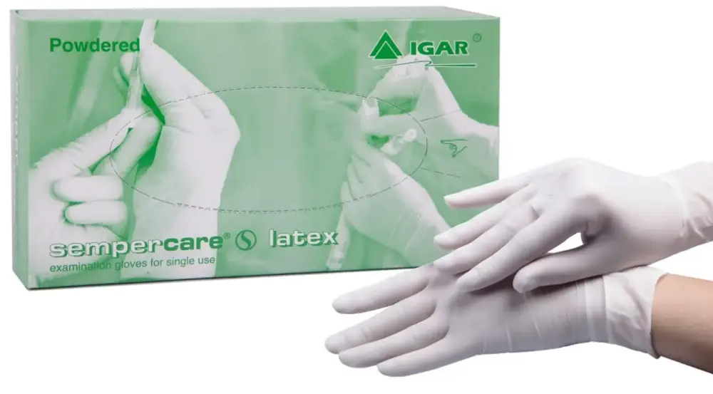 Перчатки латексные смотровые Sempercare