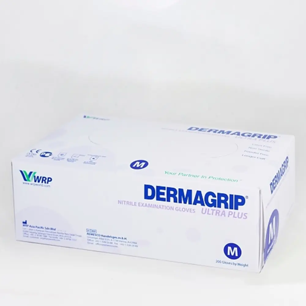 Оглядові рукавички DERMAGRIP® Нітрилові Ультра Плюс