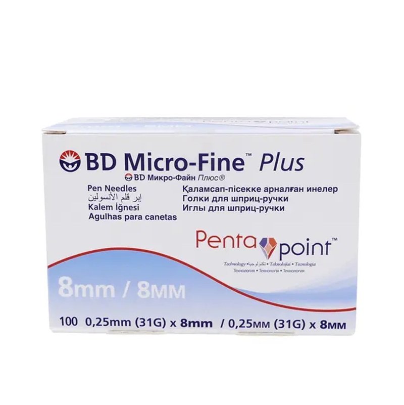 Голки для шприц-ручок BD Micro-Fine 8 мм x 0.25 мм, 100 шт.