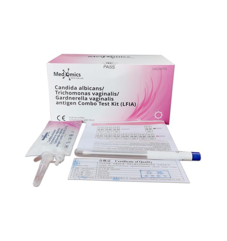 Тест для визначення статевих інфекцій Candida albicans/Trichomonas vaginalis/Gardneralla vaginalis antigen Combo Test Kit (LFIA)