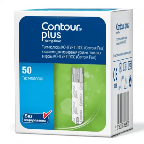 Тест-смужки Contour Plus, 50 шт